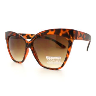 Oversized Cat Eye Sunglasses with Thick Frame 4 Colors Black Tortoise 