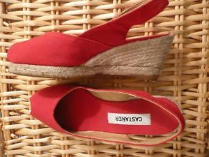 Castaner Modelo Red Wedge Espadrille Shoes EUR 36 US6