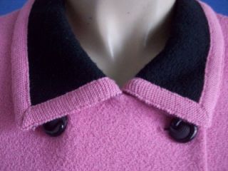 Castleberry Santana Nubby Knit Pink Black Suit 18 14 16
