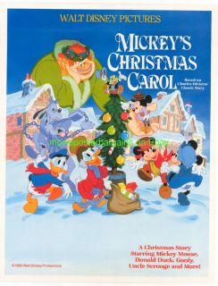Mickeys Christmas Carol Movie Poster Disney Animation