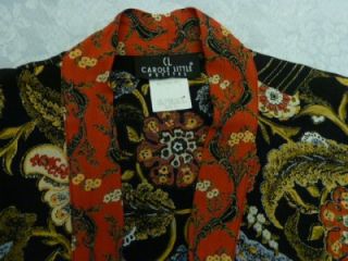 Vtg 70s Carole Little Artsy USA Germany Boho Kimono Duster Jacket OS M 