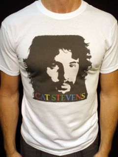 Cat Stevens T Shirt Vintage James Taylor Bob Dylan Wht