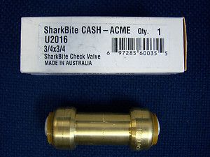 Cash Acme Sharkbite 3 4 Check Valve U2016 CV34 New Stock