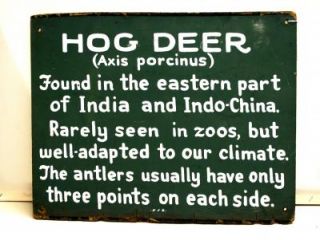 Catskill Game Farm Vintage Original Sign Hog Deer Product Image