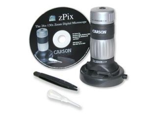 Carson Optical Zpix Zoom USB Digital Computer Camera Microscope 26x 