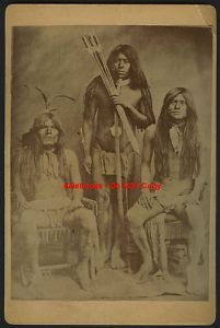 RARE 1880 Apache Indian Photo Carter Salt Lake City UT