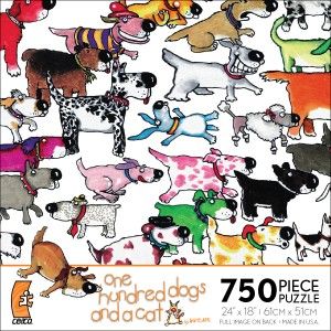 Ceaco Puzzle One Hundred Dogs and A Cat Kevin Whitlark