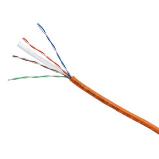 New Cat6 1000ft UTP Solid Orange Network Ethernet Cable Bulk Wire RJ45 