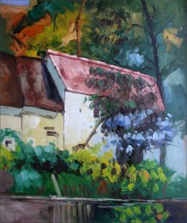   Hand Painted Oil Painting Repro Paul Cezanne House of Lacroix
