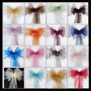   Organza Chair Sashes Bow Cover Wedding Party Banquet Decoration