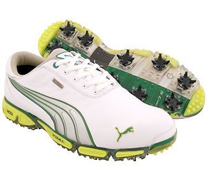 New PUMA Super Cell Fusion Ice Golf Shoes White Silver Green Size 9 