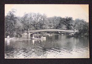 1900s Rowboats Swan Bridge Central Park New York City N