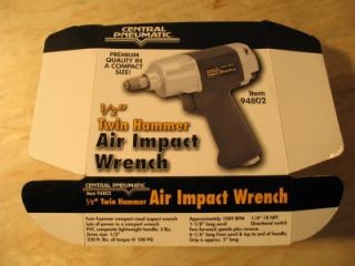 Central Pneumatic 1/2 Twin Hammer Air Impact Wrench No. 94802