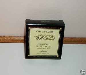 USA NEW CASWELL MASSEY 1752 ALMOND SHAVE SOAP WOODEN BOWL REFILL 3 3 