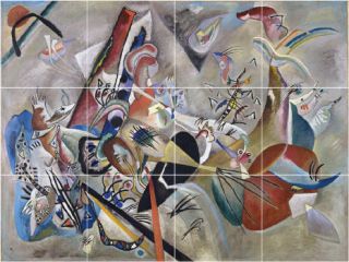   Kandinsky Abstract Painting Bathroom Shower Wall Tile Murals 15