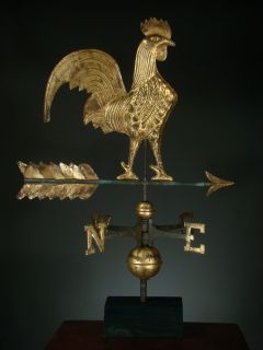 Weather Vane Antique from The Cawood Homestead Gilded Copper 37 x 26 