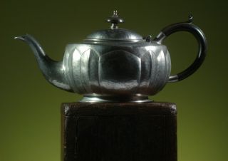 Antique English Pewter Teapot from The Cawood Homestead English Marked 
