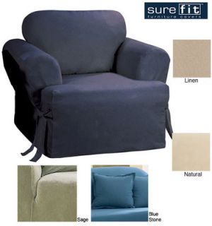 sure fit cotton classic t cushion chair slipcover product description 