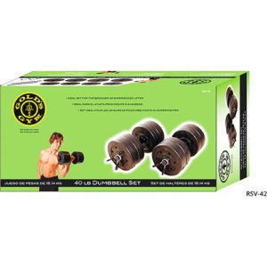Golds Gym 40 lbs Cement Dumbbell Weight Set Brand New