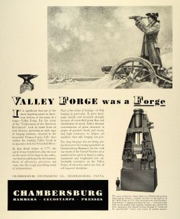 1942 Ad Valley Forge Chambersburg Engineering Steam Drop Forging 