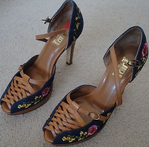 Jennifer Lopez Chana Shoes Heels L1364 Womens size 7 4 1 2 heel
