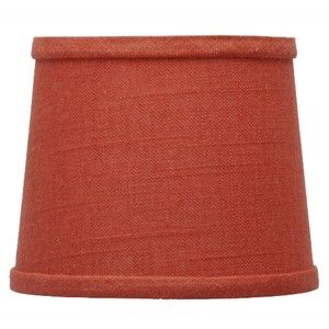 Drum Style Chandelier Shade Lamp Mini Clip on Shade Retro Red Linen 