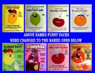 funny face set 4 name changes photo fridge magnets