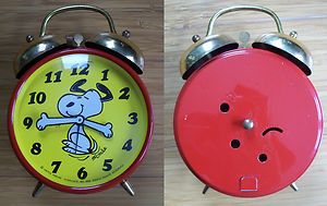Charles Schulz Vintage Snoopy Blessing Wind Up Alarm Clock