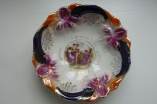 Antique Porcelain Dish with Angelica Kauffman Painting