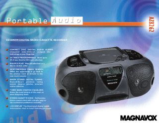 Maxnavox AZ 8262 CD Radio Cassette Player/Recorder Boombox 