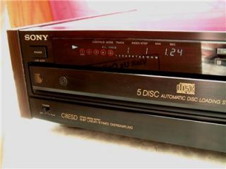 Sony ES Series CDP C8ESD 5 Disc Carousel Type CD Player