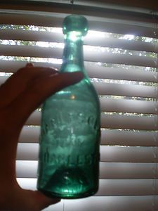 Charles Clark Green Bottle Soda Charleston South Carolina SC Blob Top 