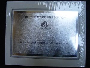    Certificate of Appreciation NEW Pack of 7 Certificates Swaps4Less