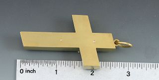 Finest Quality Victorian 14k Colored Gold Floral Cross