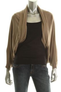 Cece New Taupe Open Front Dolman Sleeve Cocoon Cardigan Sweater P s 