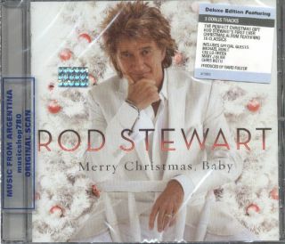 Rod Stewart Merry Christmas Baby 3 Bonus Tracks Deluxe Edition SEALED 