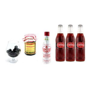 Cherry Lover Cocktail Mixer Set Cheerwine Bitters Maraschino Cherries 