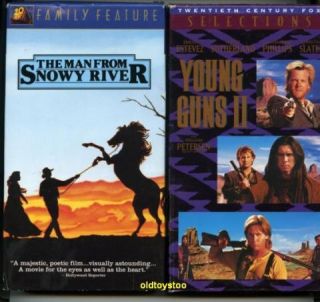 VHS Young Guns 2 The Man from Snowy River Midnight Run Deep Rising 