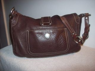 Coach Chelsea Brown PEBBLED Leather Field Bag 10893