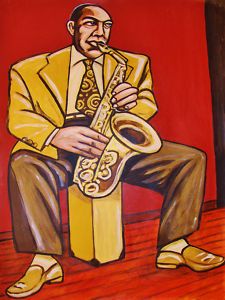 Charlie Parker Painting Jazz Saxophone Jam Session CD