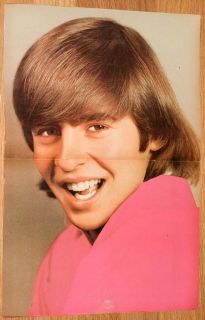 Davy Jones Centerfold Poster Pin Up The Monkees 1967 Double Page 