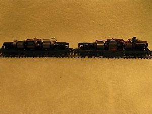 Pair of Vintage Unknown Maker HO Scale Diesel Locomotive one Lighted 