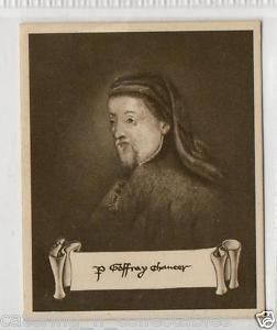 95 Geoffrey Chaucer Autograph Cig Card