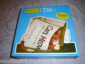 Dudley Wadsworth Cats in Bag Charles Wysocki 750 Piece Shaped Puzzle 