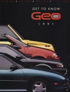 1991 Chevrolet Geo Metro Convertible Storm Sales Book