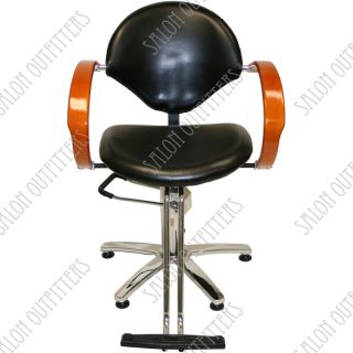 Hydraulic Barber Chair Mat Honey Wood Arm Chairs Mats Beauty Salon 