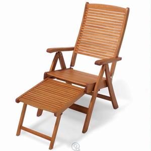 The Retractable Chaise to Deck Chair Eucalyptus Wood Outdoor Lounger 