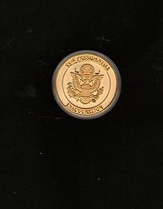 2005 Bush Cheney Commerative Inauguration Gold Tone Coin