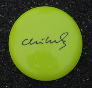 Unusual Dale Chihuly Promotional Wham O Frisbee Signed Lime Green 