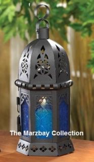 New 20 Lot Ocean Blue Black Candle Lantern Wedding Centerpieces $220 